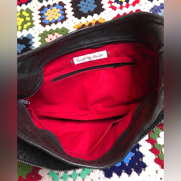 KurtMen design Black Rhinestone Skull textured Handbag Purse Halloween Luxury - Picture 7 of 15